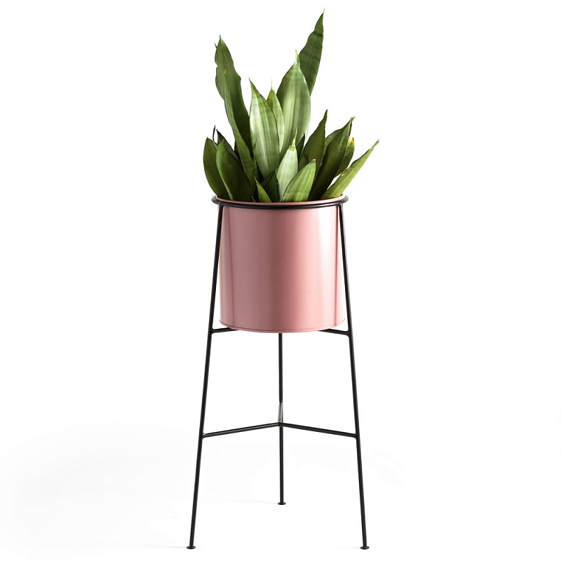 Кашпо из металла Elevated Planters розовое Розовый Черный в Брянске | Loft Concept 