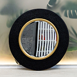 Зеркало в черной фактурной раме с золотым кантом Summon the Light варинант исполнения - 8 | Loft Concept в Брянске