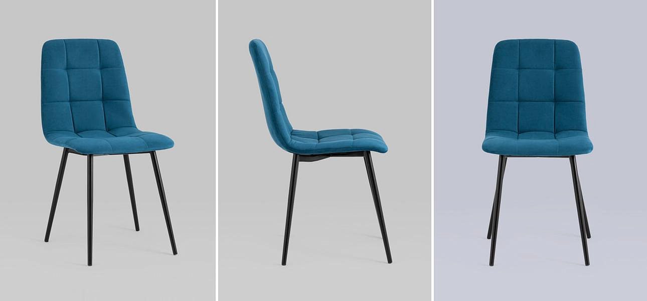 Стул NANCY S-2 Chair Пыльно-Синий Велюр Стул NANCY S-2 Chair Пыльно-Синий Велюр - Loft-Concept в Брянске