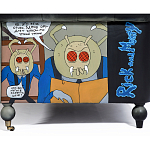 Кресло "Умный Умник" Rick and Morty graffiti chair натуральная кожа  варинант исполнения - 6 | Loft Concept в Брянске