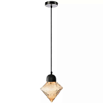 Подвесной светильник с янтарным рельефным плафоном Lamp with Frozen Glass Effect варинант исполнения - 1 | Loft Concept в Брянске