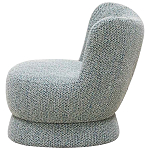 Дизайнерское мягкое кресло без подлокотников в голубой пестрой обивке Roux Armchair варинант исполнения - 4 | Loft Concept в Брянске