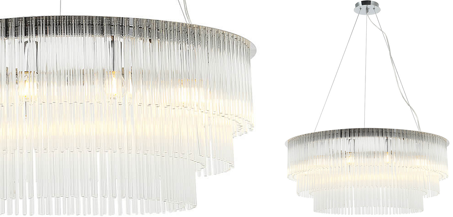 Люстра Harrison Chandelier chrome 12 lamp Люстра Harrison Chandelier chrome 12 lamp - Loft-Concept в Брянске