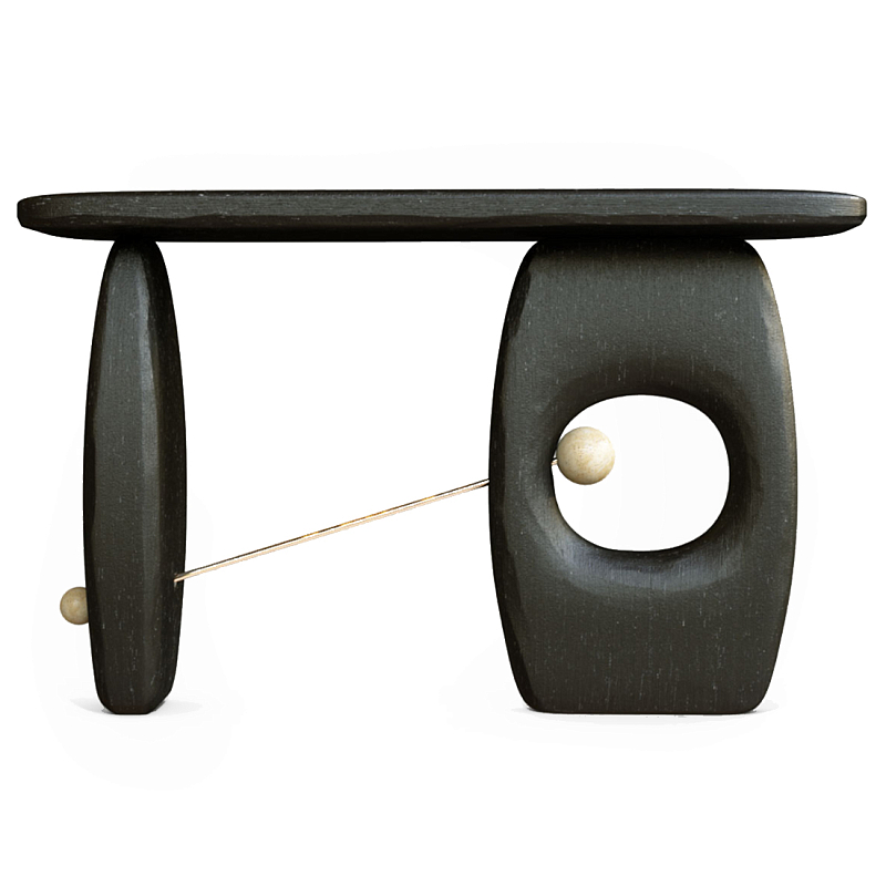 Консоль Lusitania Латунь Черный матовый в Брянске | Loft Concept 