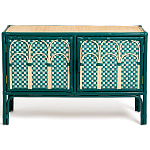 Комод для посуды из ротанга Felice Rattan Green варинант исполнения - 1 | Loft Concept в Брянске