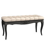 Банкетка из массива бука с бежевой обивкой из велюра Black Provence варинант исполнения - 1 | Loft Concept в Брянске