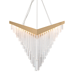 Люстра золотого цвета в форме галочки с каскадом длинных прозрачных трубок Eurofase варинант исполнения - 1 | Loft Concept в Брянске