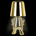 Настольная лампа фигурная золотого цвета с гладким абажуром Высота 19 см Sophia варинант исполнения - 1 | Loft Concept в Брянске