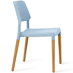 Пластиковый стул на ножках из массива бука Ferret Blue варинант исполнения - 3 | Loft Concept в Брянске