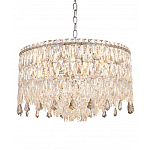 Люстра круглая с хрустальными подвесками на серебряном каркасе Roul Crystal Light варинант исполнения - 4 | Loft Concept в Брянске