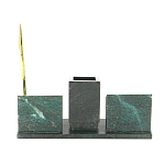 Настольный письменный набор из змеевика с визитницами и ручкой Successful Leader варинант исполнения - 3 | Loft Concept в Брянске