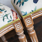 Стул из массива бука бежевый с изображением птиц и цветов Beige Green Chinoiserie Birds Garden Chair варинант исполнения - 4 | Loft Concept в Брянске