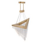 Люстра золотого цвета в форме галочки с каскадом длинных прозрачных трубок Eurofase варинант исполнения - 5 | Loft Concept в Брянске