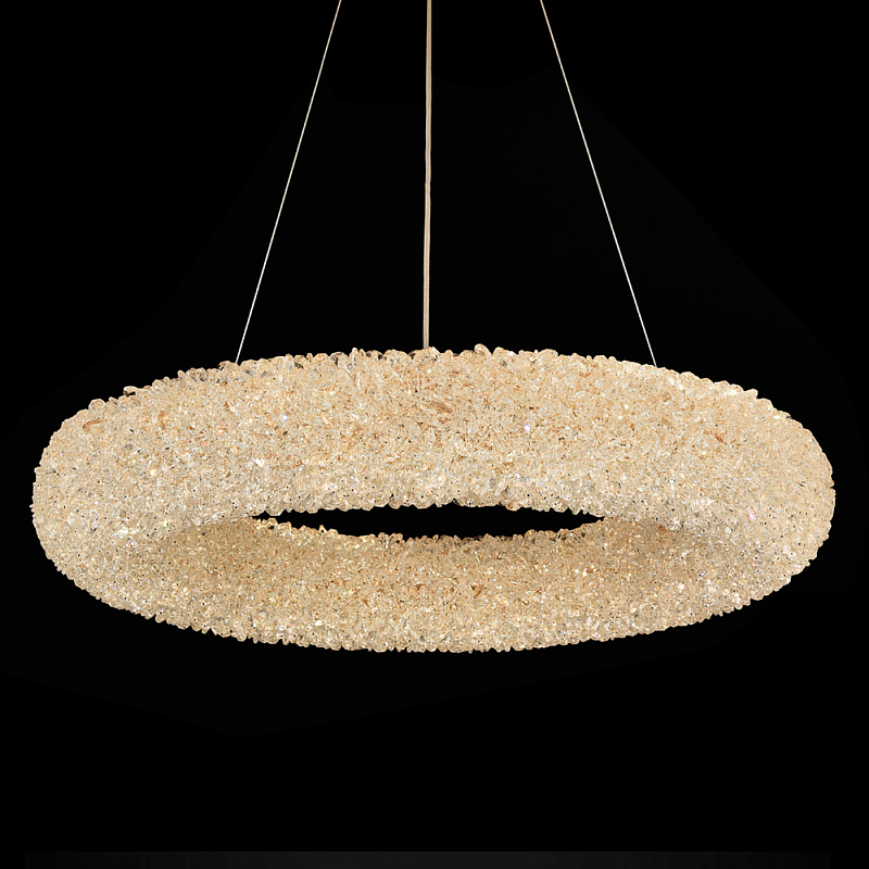Люстра подвесная кольцевая хрустальная Round Chandelier Made of Clear Crystal Золотой Прозрачный Люстра подвесная кольцевая хрустальная Round Chandelier Made of Clear Crystal Золотой Прозрачный в Брянске | Loft Concept