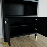 Книжный Стеллаж Elsa Dreams Black с задней стенкой варинант исполнения - 3 | Loft Concept в Брянске