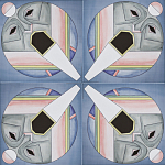 Плитка дизайнерская с узором Маска варинант исполнения - 1 | Loft Concept в Брянске