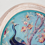 Стул из массива бука с изображением птиц и цветов Turquoise Beige Chinoiserie Garden Chair варинант исполнения - 3 | Loft Concept в Брянске