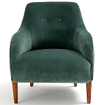 Кресло велюровое темно-зеленого цвета Diaspro Green Armchair варинант исполнения - 2 | Loft Concept в Брянске