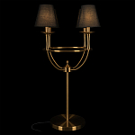 Настольная лампа на металлическом основании бронзового цвета с 4-мя черными конусовидными абажурами Dignity варинант исполнения - 2 | Loft Concept в Брянске