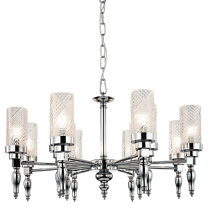 Люстра цвета хром Balusters D70 см