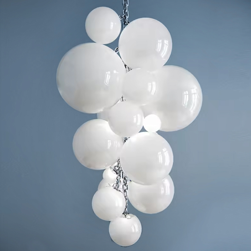 Люстра Grape Balls Белое стекло  Белый в Брянске | Loft Concept 