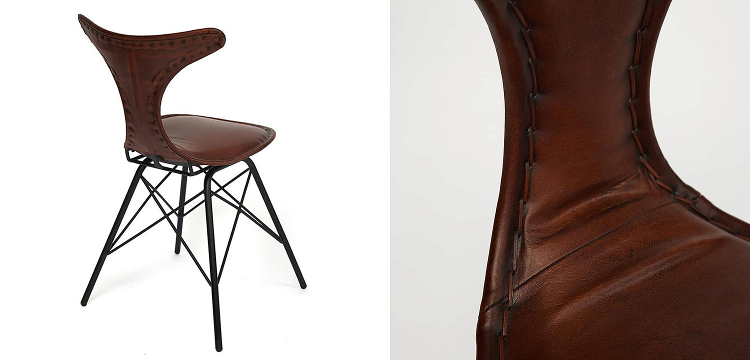 Стул Buffalo Leather Industrial Chair Стул Buffalo Leather Industrial Chair - Loft-Concept в Брянске