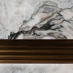 Тумба под телевизор с мраморной столешницей Uniqueness Marble варинант исполнения - 4 | Loft Concept в Брянске