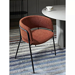 Стул полукруглый мягкий с буклированной обивкой Chair with Boucle Upholstery варинант исполнения - 2 | Loft Concept в Брянске