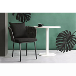 Стул мягкий с декором в виде плетеных лент на спинке и подлокотниках Semicircular Chair Decorated with Ribbons варинант исполнения - 5 | Loft Concept в Брянске