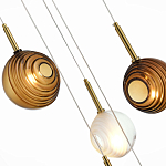 Люстра светодиодная с сферическими стеклянными плафонами Splatter варинант исполнения - 4 | Loft Concept в Брянске