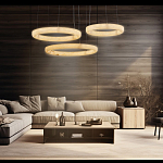 Люстра с 3-мя кольцами из натурального камня Minerals of Light варинант исполнения - 3 | Loft Concept в Брянске