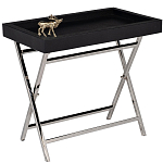 Стол сервировочный кожаный с декором в виде золотистой фигуркой лося Embodiment of Style варинант исполнения - 1 | Loft Concept в Брянске