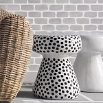 Дизайнерский журнальный стол белый в чёрный горох Gefan варинант исполнения - 1 | Loft Concept в Брянске