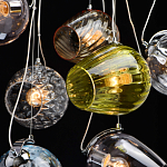 Люстра каскадная с 9-ю разноцветными стеклянными плафонами Kaleido варинант исполнения - 13 | Loft Concept в Брянске