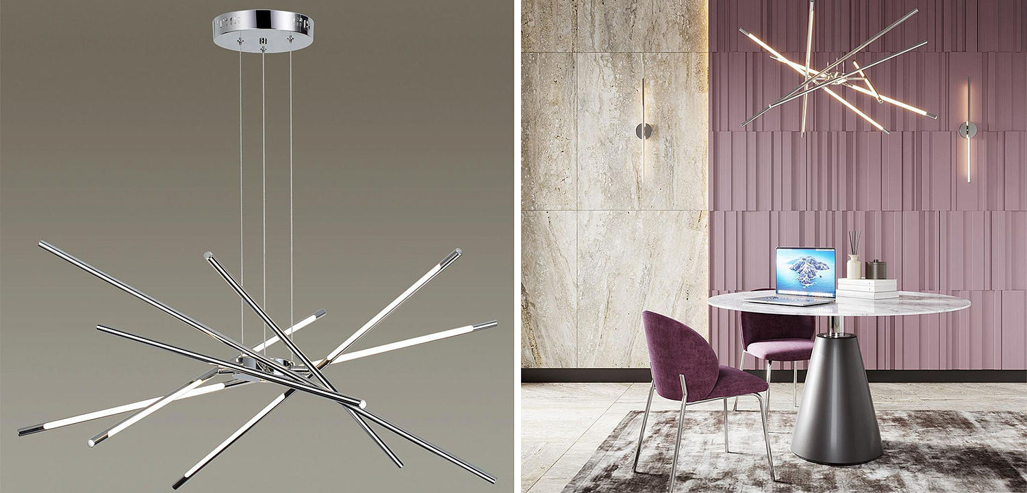 Люстра Trumpet Tube Chrome Chandelier Люстра Trumpet Tube Chrome Chandelier - Loft-Concept в Брянске