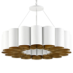 Люстра круглая фактурная в сочетании белого и золотого цвета Wide Stripes of Ribbon варинант исполнения - 4 | Loft Concept в Брянске