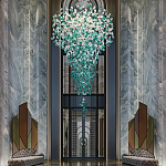 Люстра зеленая каскадная Green Light CascadeDroplet Chandelier варинант исполнения - 1 | Loft Concept в Брянске