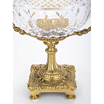 Чаша из рельефного стекла прозрачного цвета на бронзовой подставке Eden Garden варинант исполнения - 3 | Loft Concept в Брянске