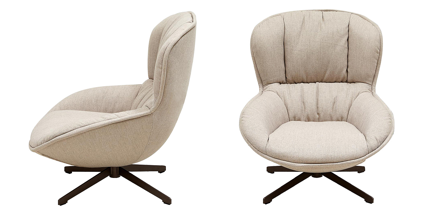 Кресло вращающееся бежевое Kemp Armchair Кресло вращающееся бежевое Kemp Armchair - Loft-Concept в Брянске