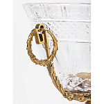 Чаша из рельефного стекла прозрачного цвета на бронзовой подставке Eden Garden варинант исполнения - 2 | Loft Concept в Брянске