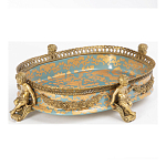 Чаша с орнаментом на ножках в виде бронзовых ангелов Eden Garden варинант исполнения - 2 | Loft Concept в Брянске