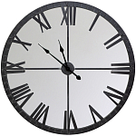 Часы настенные зеркальные с чёрным металлическим циферблатом Mirror Tower Clock варинант исполнения - 1 | Loft Concept в Брянске