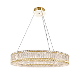 Люстра подвесная круглая из прозрачного хрусталя с золотым корпусом Selfsufficient варинант исполнения - 6 | Loft Concept в Брянске