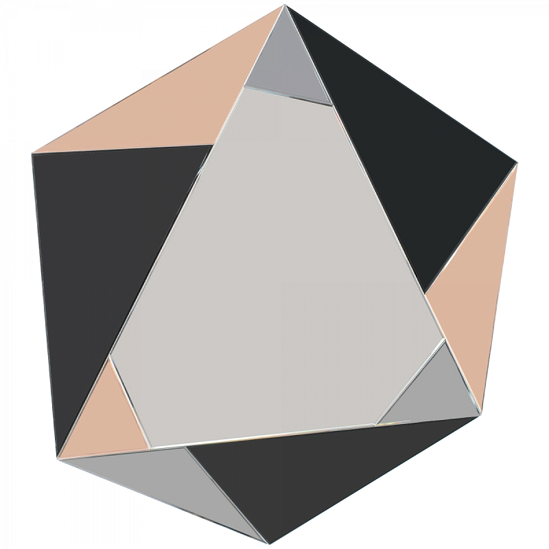 Зеркало Mirror Geometry Коричневый Черный Зеркало Mirror Geometry Коричневый Черный в Брянске | Loft Concept
