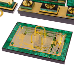 Настольный письменный набор из малахита с декором в виде лошади Leader Organizer варинант исполнения - 3 | Loft Concept в Брянске