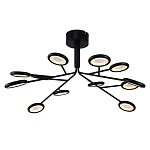 Люстра черного цвета с 12-ю круглыми плафонами Bendik Lighting варинант исполнения - 2 | Loft Concept в Брянске