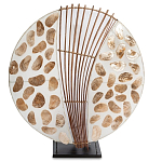 Настольная лампа из перламутра и дерева на подставке Indonesian Shell варинант исполнения - 3 | Loft Concept в Брянске