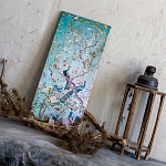 Постер на холсте в стиле шинуазри с изображением сада Chinoiserie Imperial Garden Peacocks on a Tree варинант исполнения - 2 | Loft Concept в Брянске