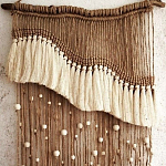 Дизайнерское Панно Дюна Макраме из нитей и бусин Wall Panel Dune варинант исполнения - 1 | Loft Concept в Брянске