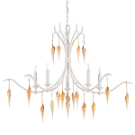 Люстра белая фактурная с подвесками из ракушек Study of Grace варинант исполнения - 3 | Loft Concept в Брянске